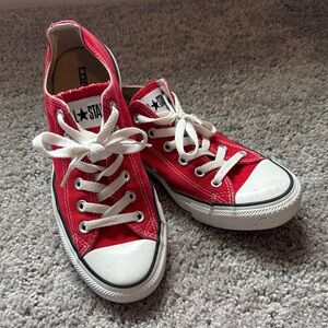 Converse Red and White Athletic Shoes